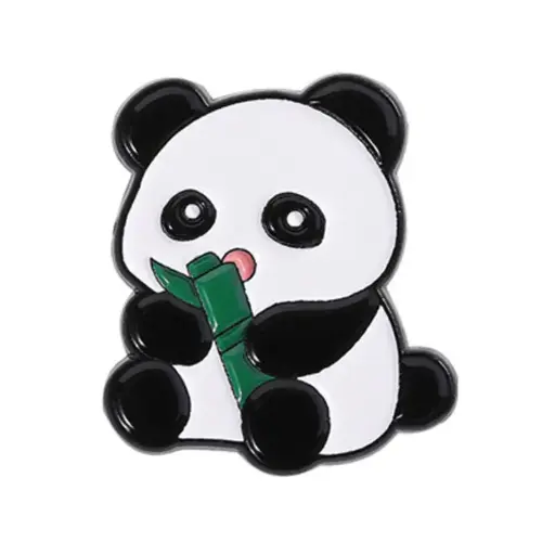 Bamboo Eating Panda Pin