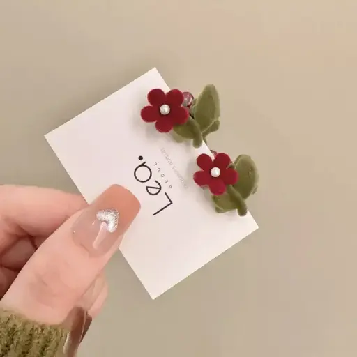 Soft Flower Baby Clips