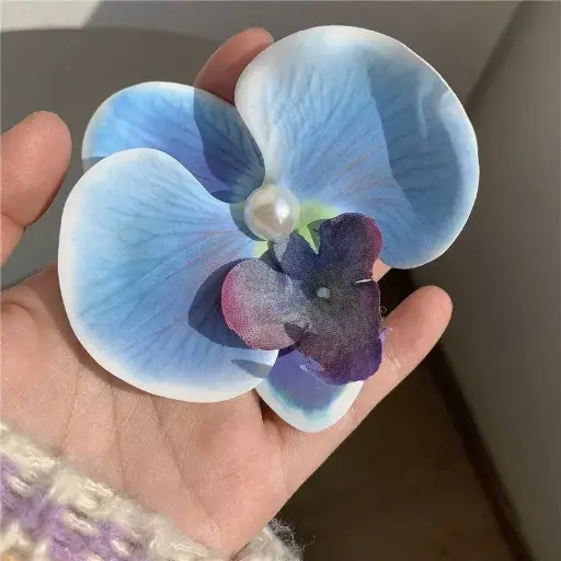 Orchid Light Blue Hair Clip
